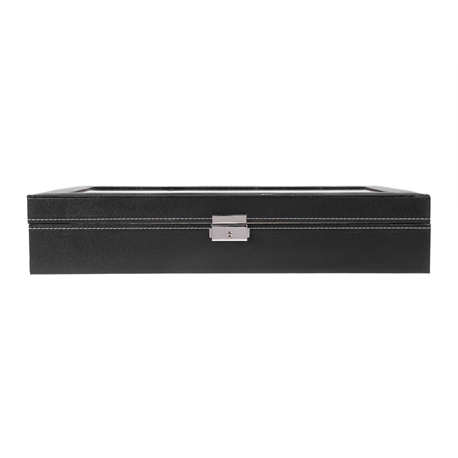 24 Slots Watch Box PU Leather Watch Case Organizer Watch Display Case Lockable ;