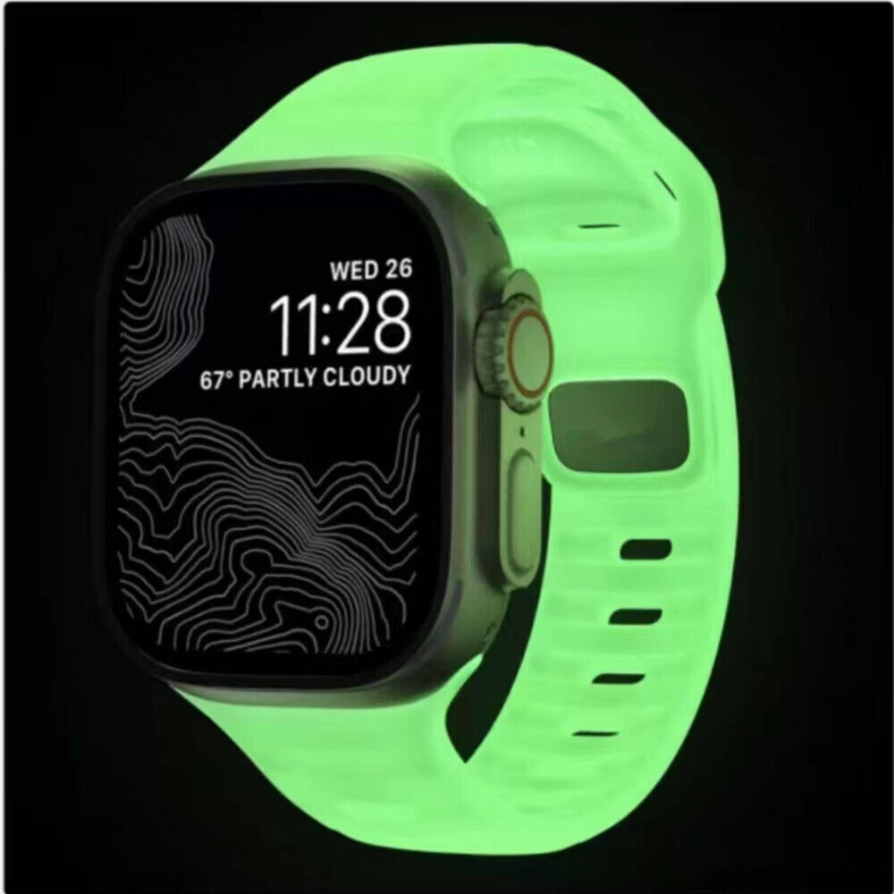 Silicone Sport Strap Band For Apple Watch Series Ultra 9 8 7 SE 6 5 iWatch 49mm