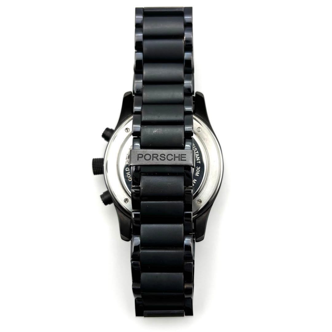 Porsche Design Dashboard Chronograph Date 6612 Black Automatic Watch used Japan