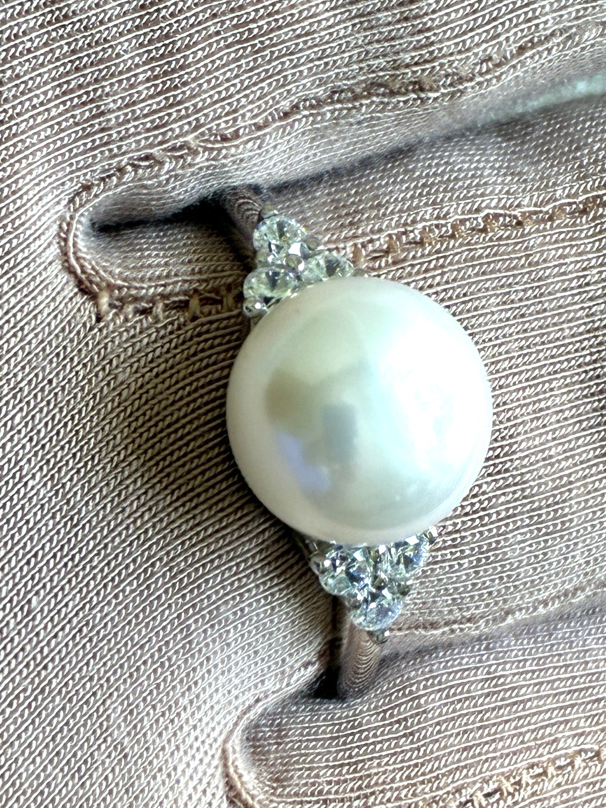 HONORA CULTURED PEARL WITH DIAMONIQUE CZ GEMSTONE RING, SIZE 11 (M5059-62)