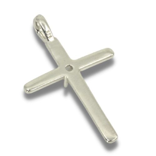 Smooth Round Cross Pre-notched Pendant Mounting