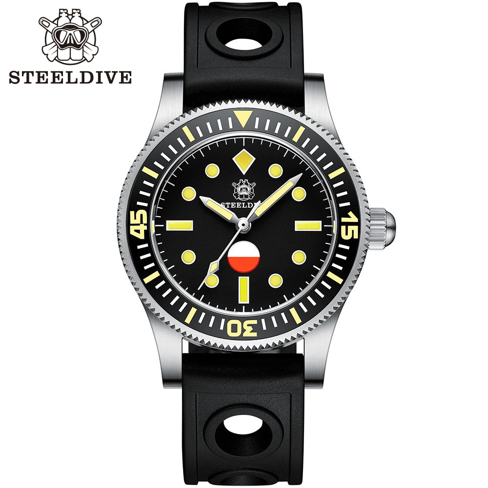 STEELDIVE SD1952T Mens 41mm 300M Automatic Dive Watch NH35 Sapphire Steel