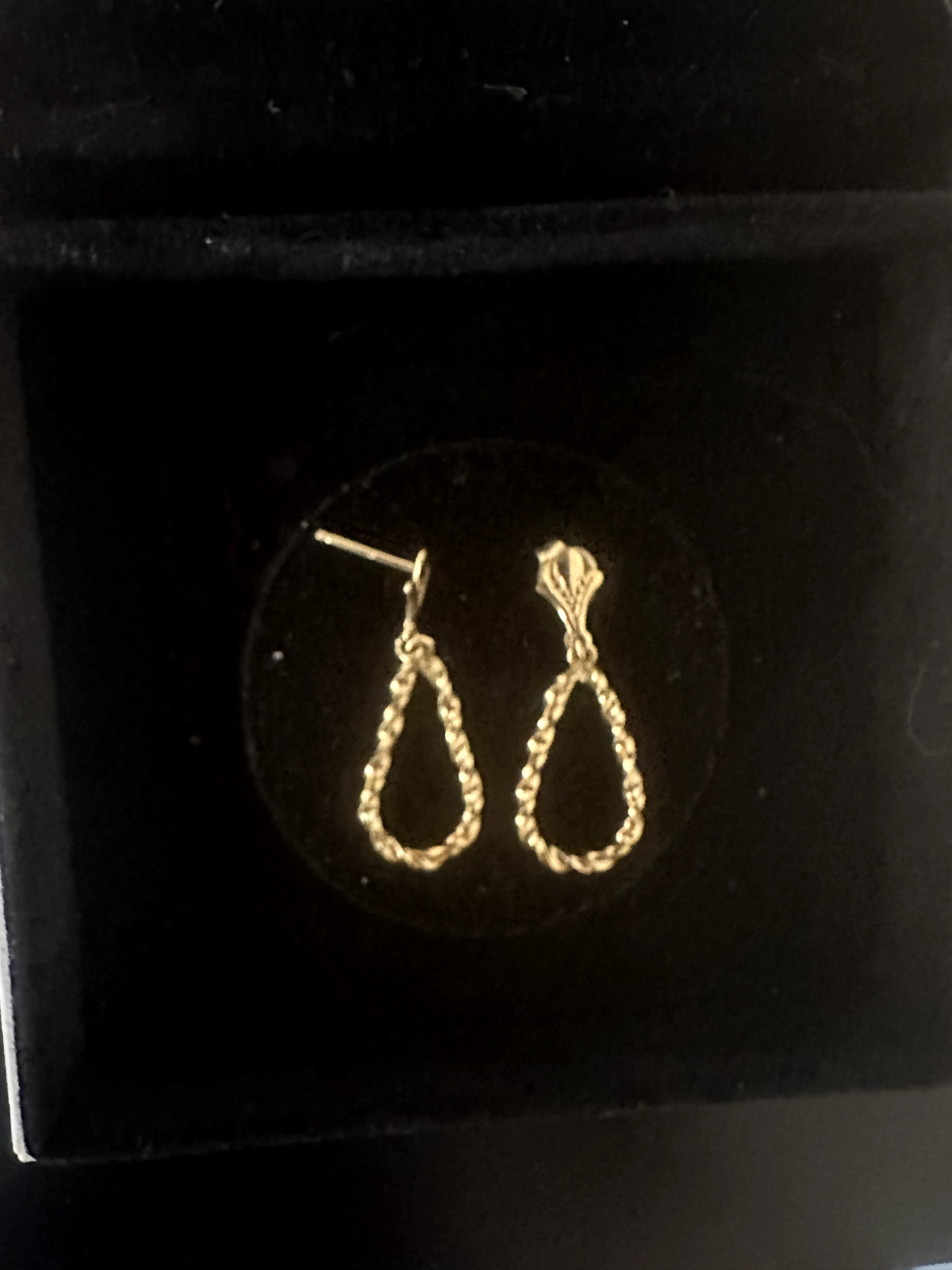Vintage Rope Earrings 12K Gold Plated