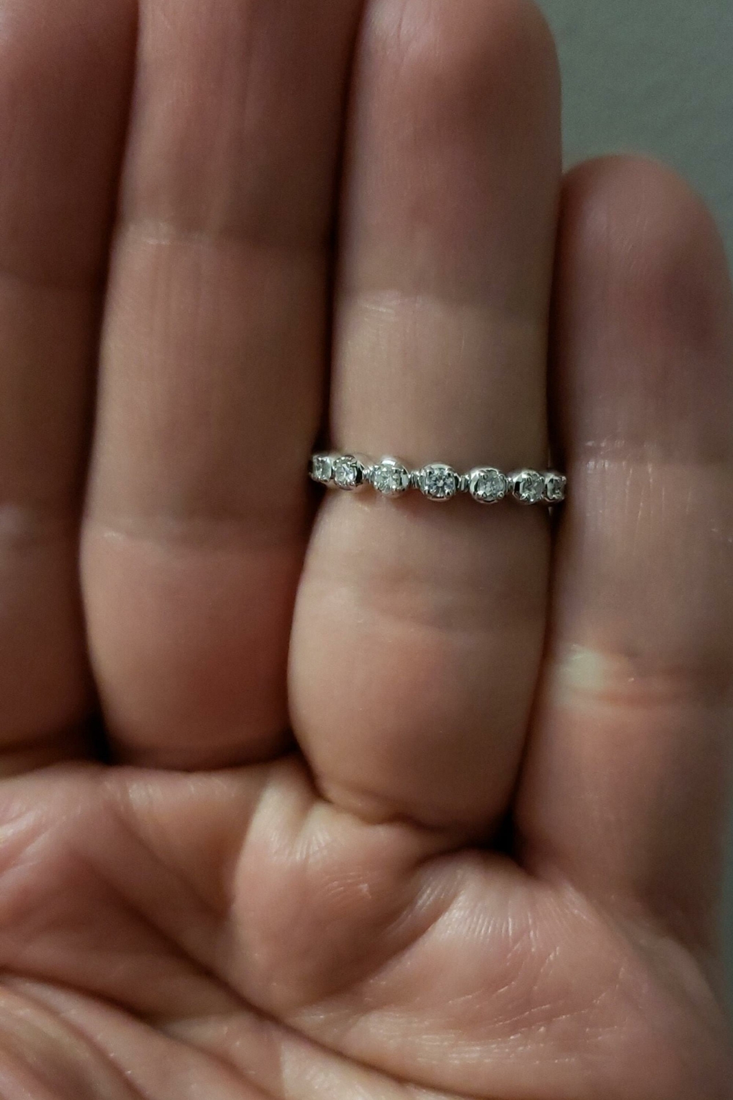 14Kt Gold 0.36 Ct Genuine Natural Diamond Half Eternity Wedding Band