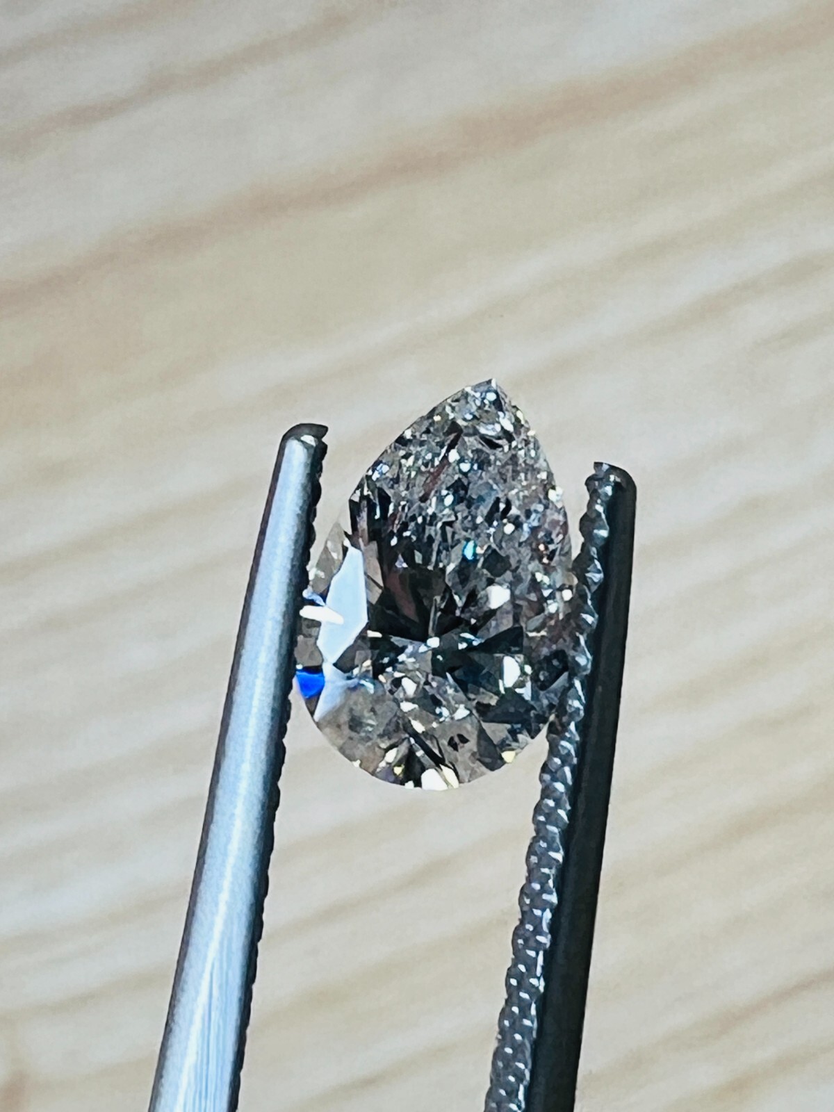 PEAR EXCELLENT CUT 0.93 CT E-F VVS2 CVD LAB GROWN LOOSE DIAMOND
