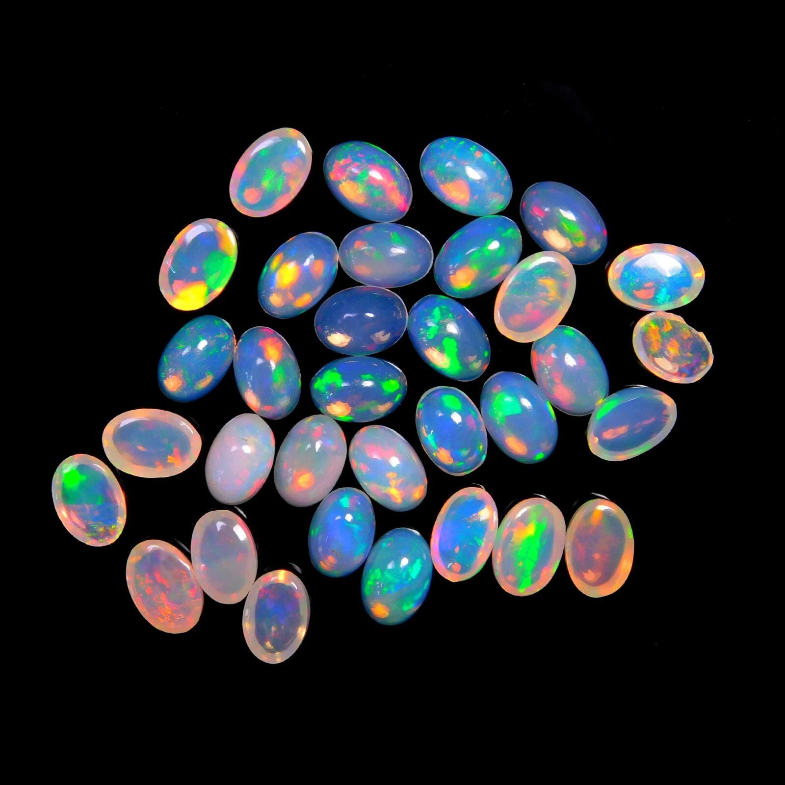 AAA Quality Ethiopian Opal Cabochon Oval shape Gemstone Size 3x4mm to 10x14mm