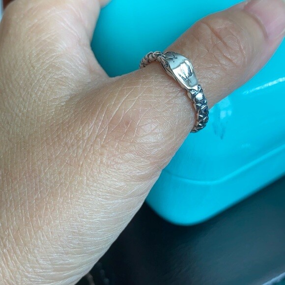 925 Sterling Silver Ouroboros Uroboros Snake Thumb Ring Any / All Size
