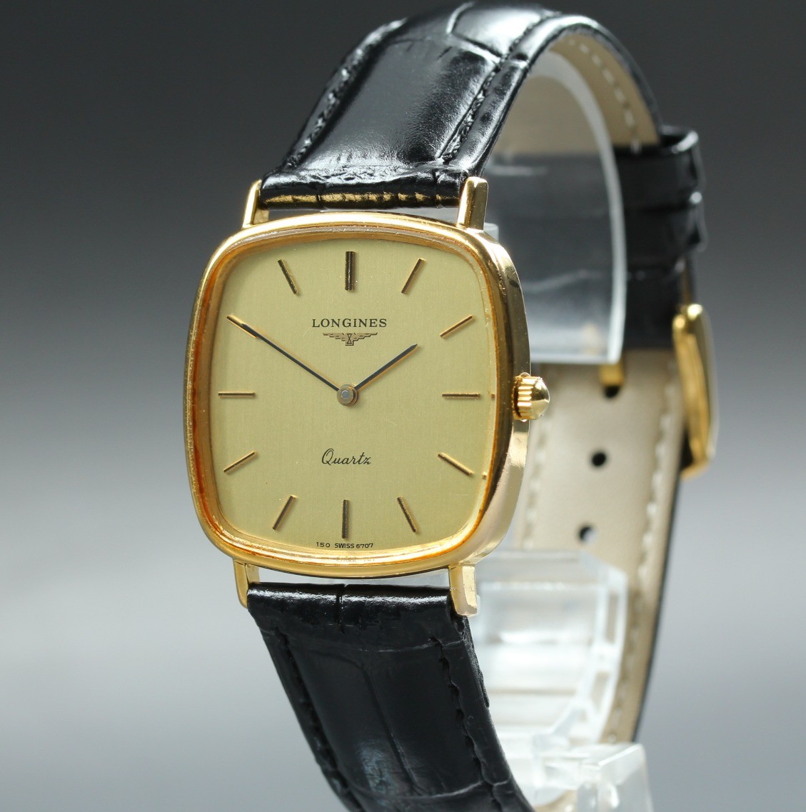 [Exc+5] Vintage Longines Cal. L150.2 150 6707 30mm Gold Dial Quartz Men’s Watch