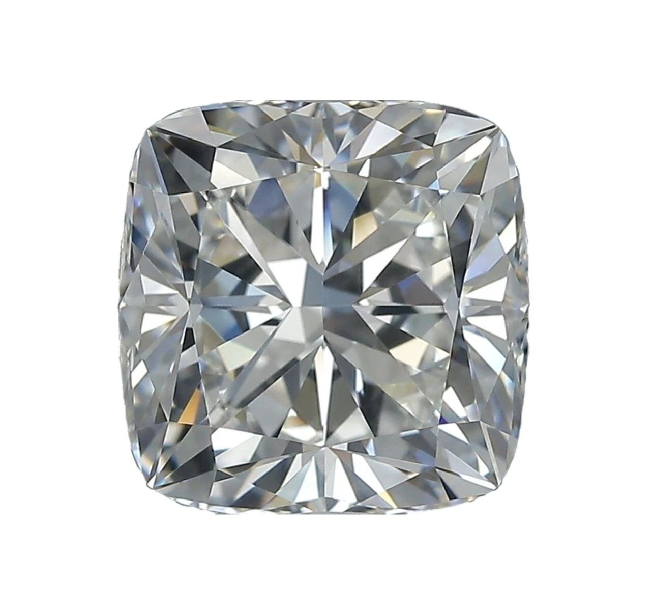 Natural White Diamond 2.30 CT Cushion Cut 8 mm VVS1 D Grade Certified Stone