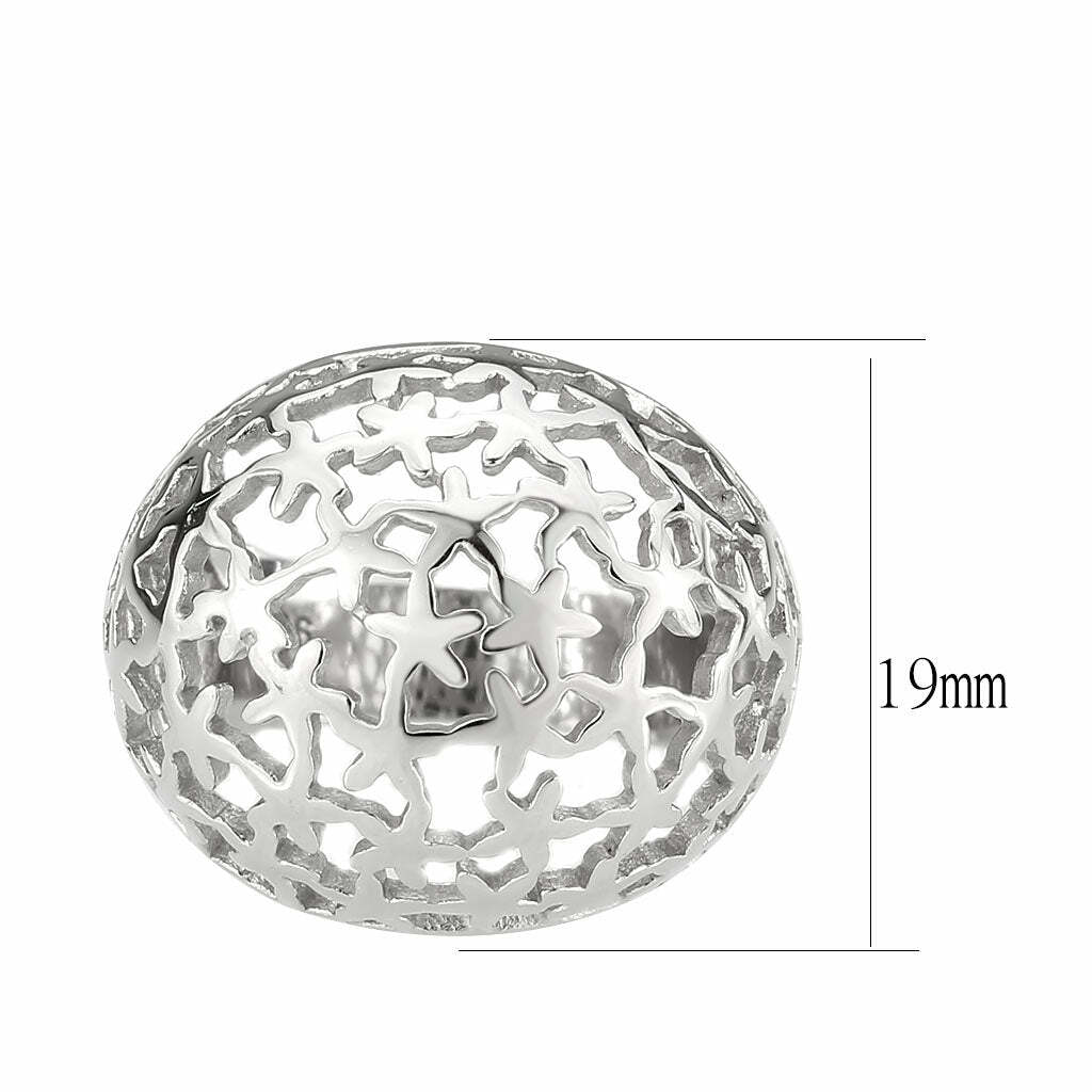 TK3802 – High polished (no plating) Stainless Steel Ring with NoStone in No