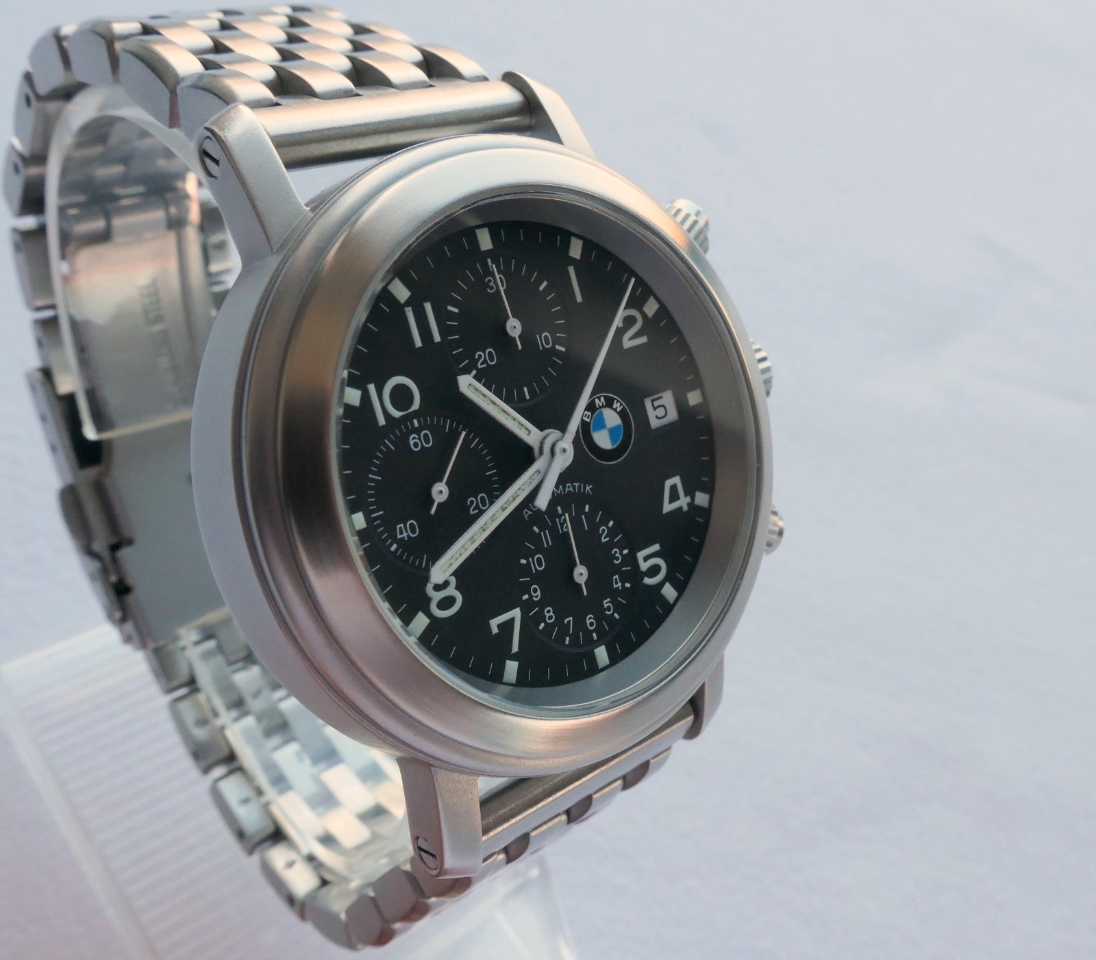 BMW Classic Driver Sport Car Accessory Automatic Valjoux 7750 Chronograph Watch