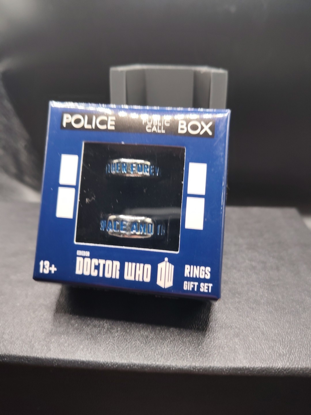 Doctor Who Companion Ring Set Stainless Steel Sizes 7 & 10 New In Box Unused