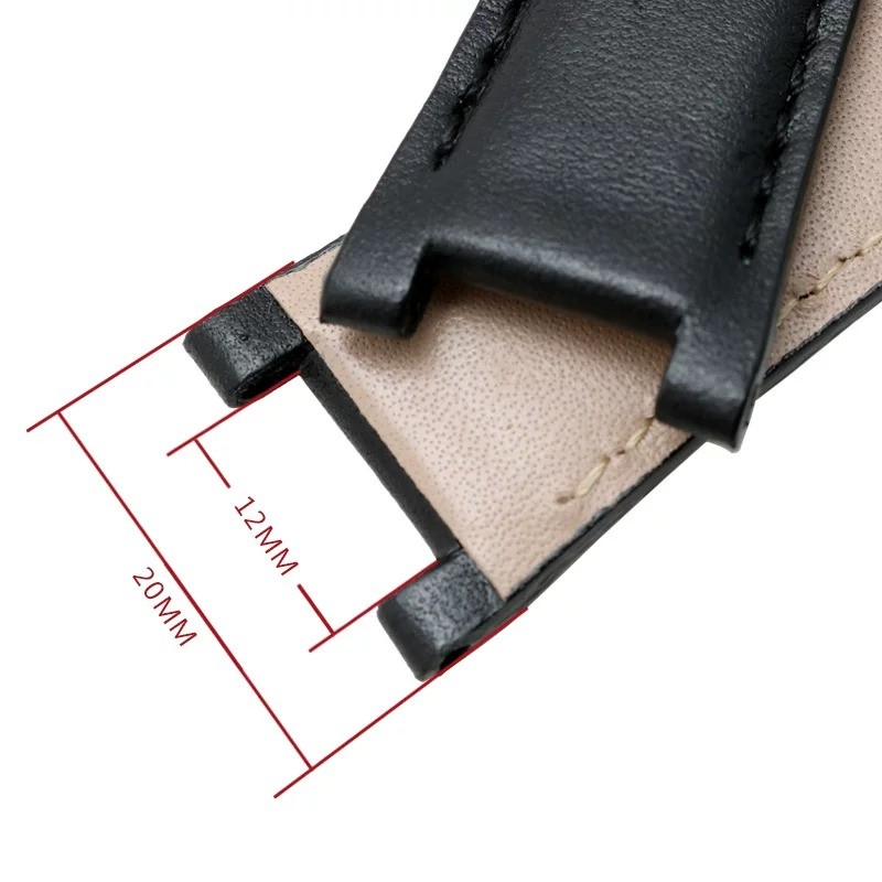 NEW Concave Screw Clasp leather watch strap fits for Gucci YA1332 YA1333 YA1335