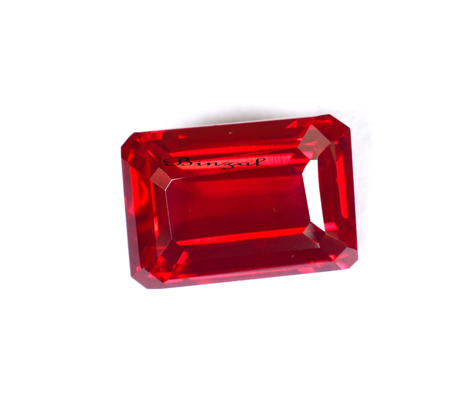 Rarely Found Ring Size 20-22 CT Myanmar’s Red Ruby Emerald Cut Loose Gemstone