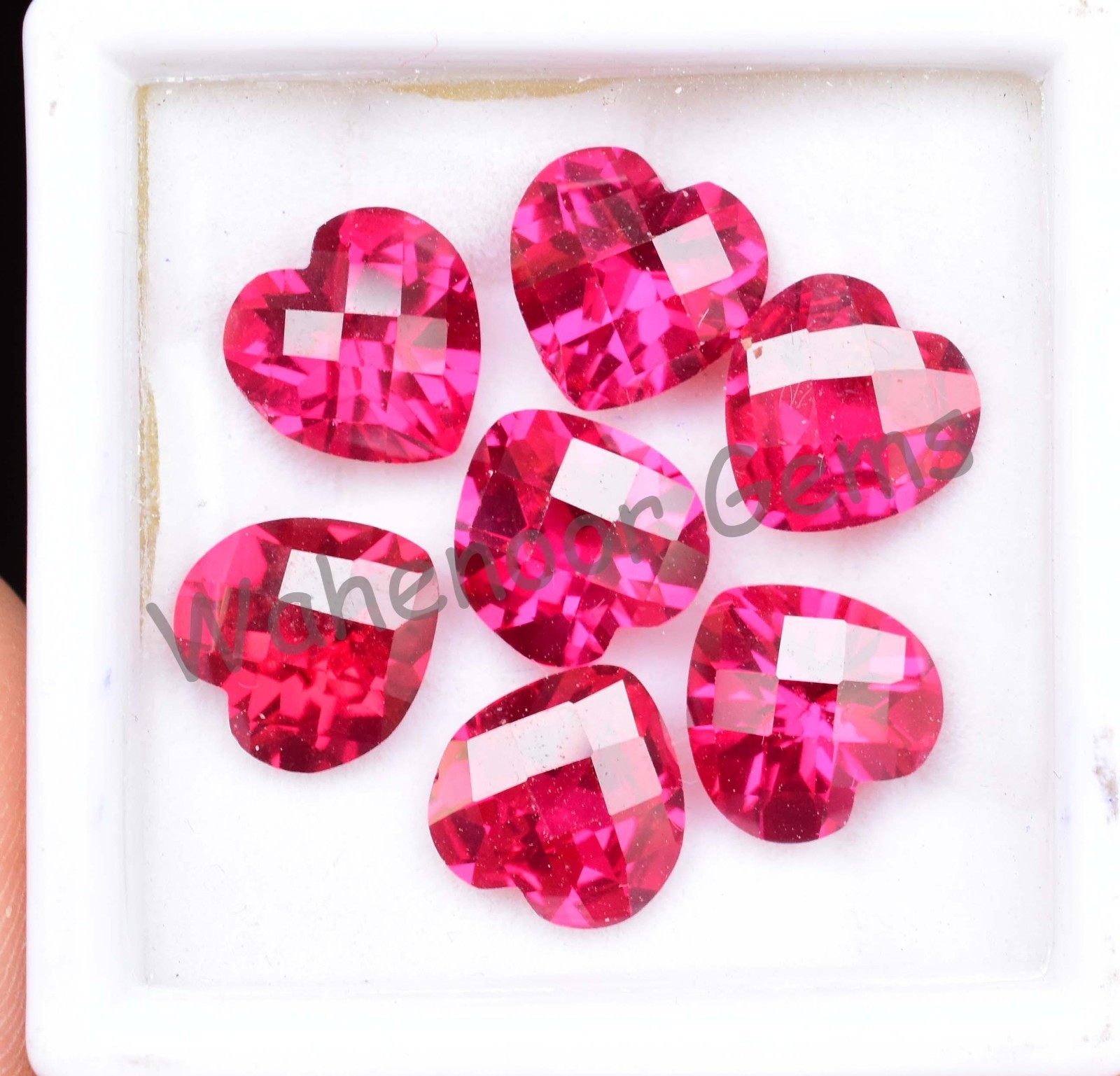 7 Pcs Natural MOGOK Red Pink Ruby 9.80 mm Certified AAA+ Loose Gemstone