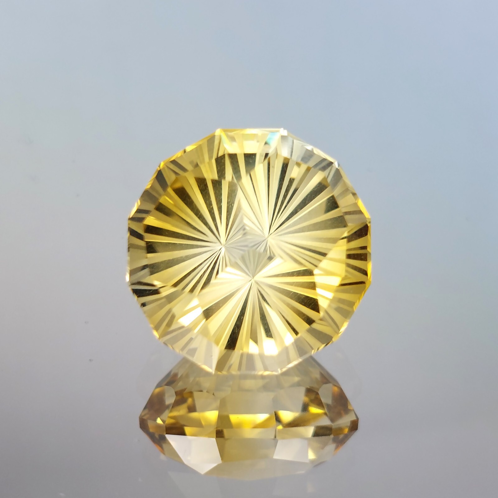 20.50 Cts SPLENDID ROUND CUSTOM CUT NATURAL CITRINE LOOSE GEMSTONE