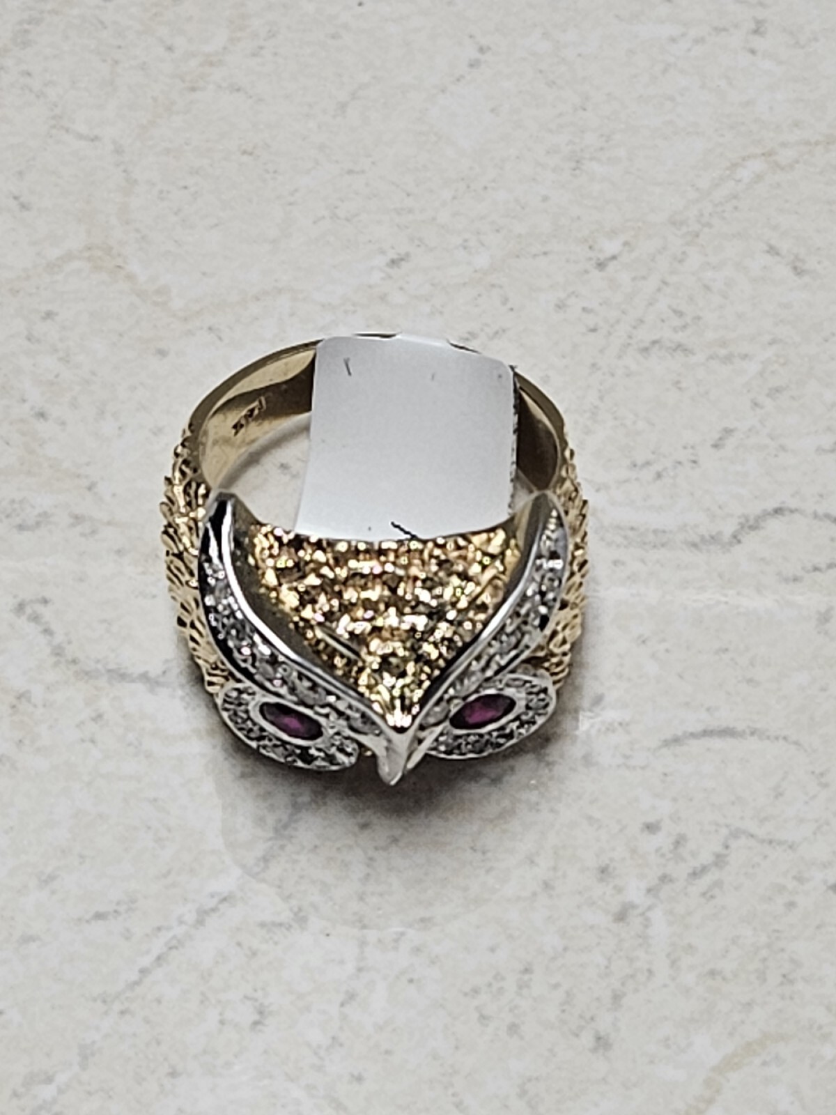 14kt Mens Owel Ring