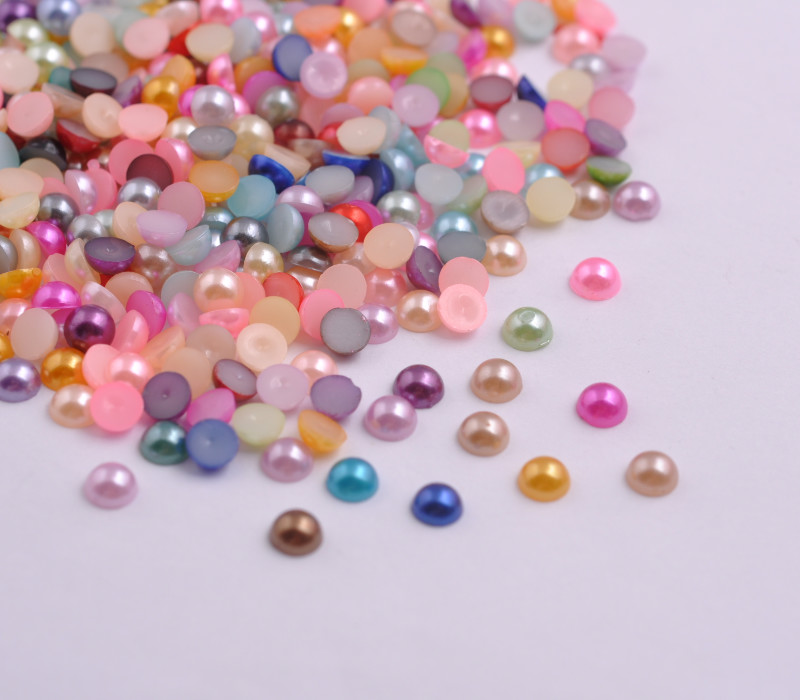 Half Pearl Round Bead Flat Back Scrapbook suitable for craft Flat Back 2-8mm DIY