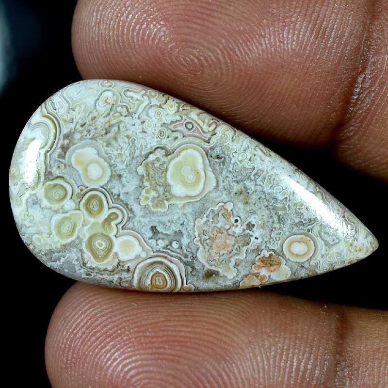 Crazy Lace Agate Pear Cabochon 100% Natural Gemstones 19mm. 35mm. 04mm. 26.60Cts