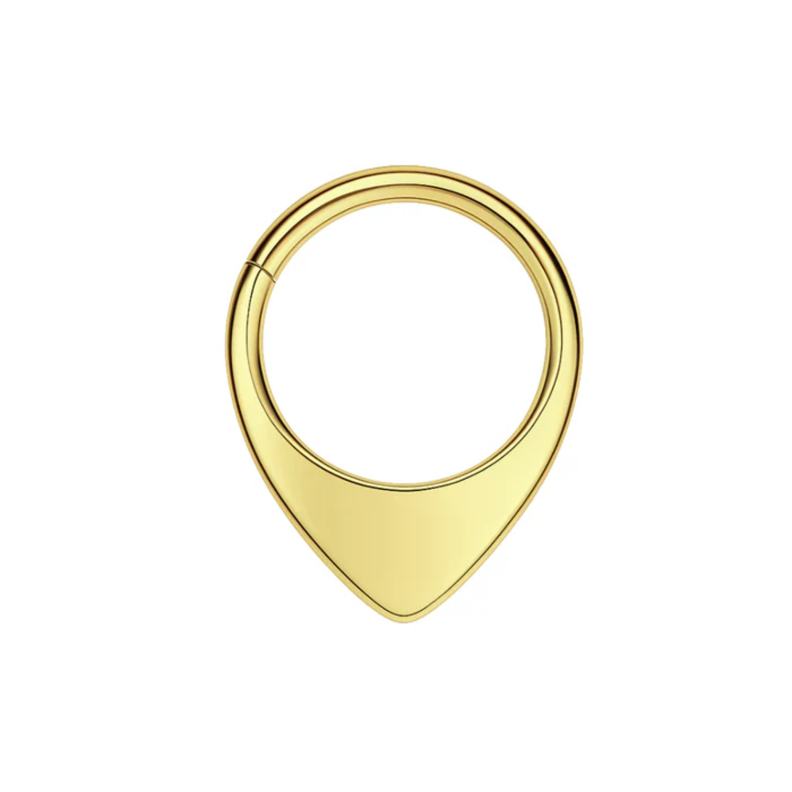 G23 Titanium Teardrop Hinged Segment Clicker Ring Septum Nose Cartilage