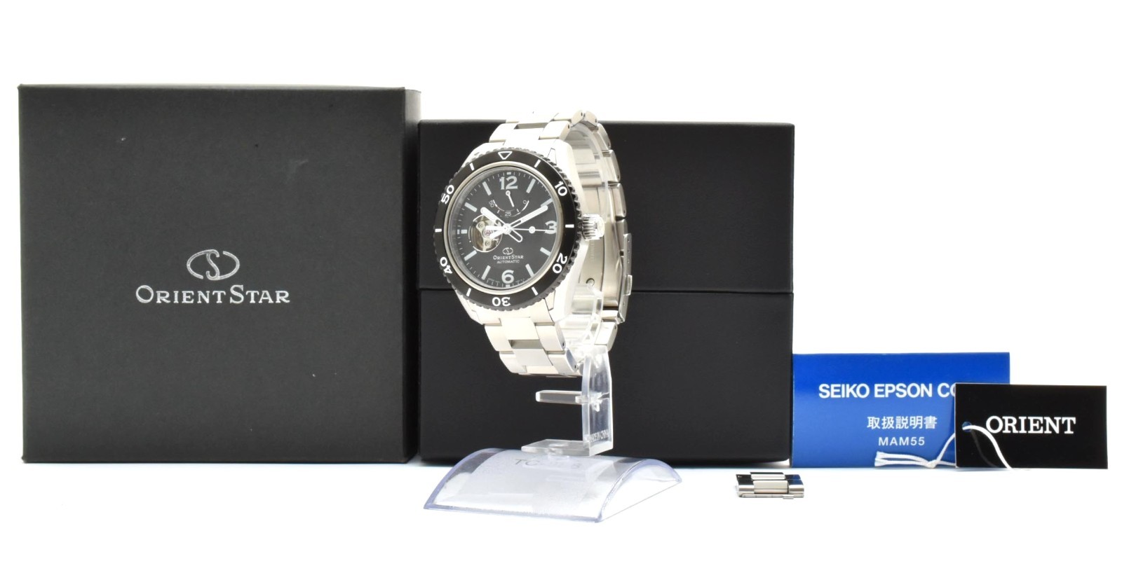 [Box,Paper] ORIENT STAR F6R4-UAB0 Black Dial Automatic Men’s Watch JAPAN