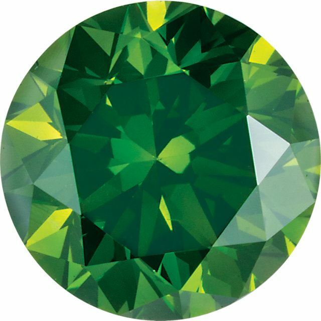 Natural Extra Fine Rich Green Diamond – Round – VS2-SI1 – Africa – Extra Fine Gr