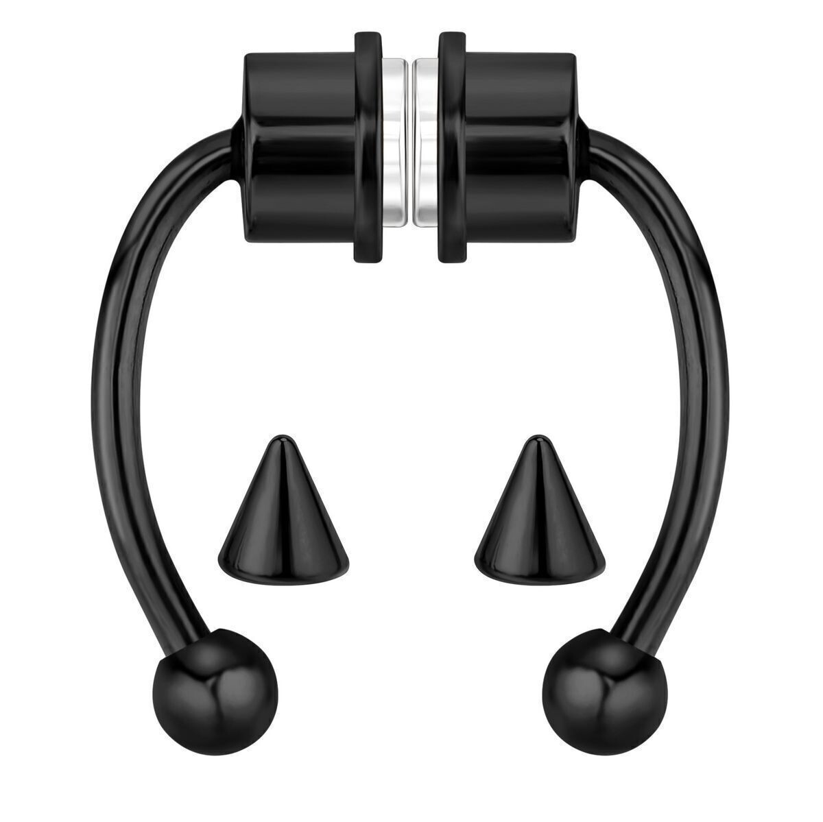 Magnetic Non-Piercing Fake Nose Rings Septum Segment Helix Club Clickers Punk US