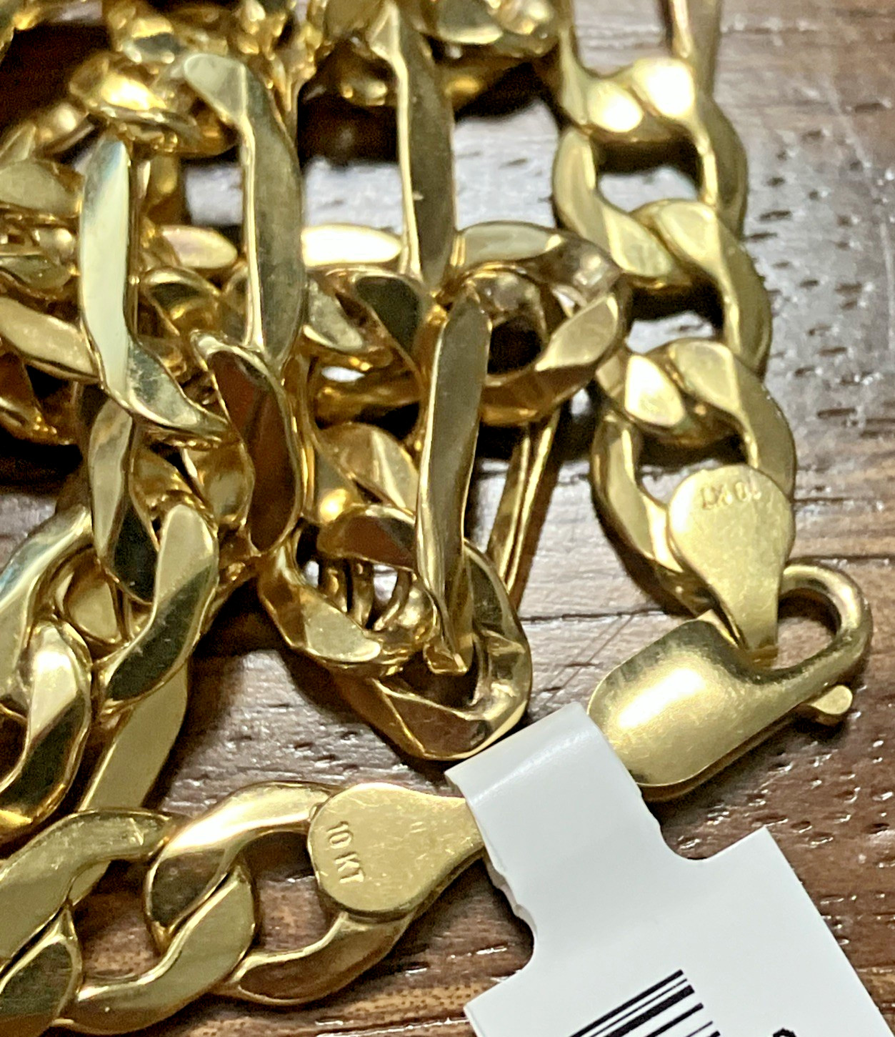 10kt Real Gold Figaro Link Chain 21.8Grams 8.3mm 26” GND Brand New with Tag 10k