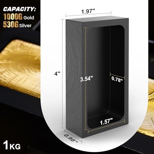 Premium Graphite Ingot Mold 1kg – 2 Pieces for Metal Casting – High-Purity Heat