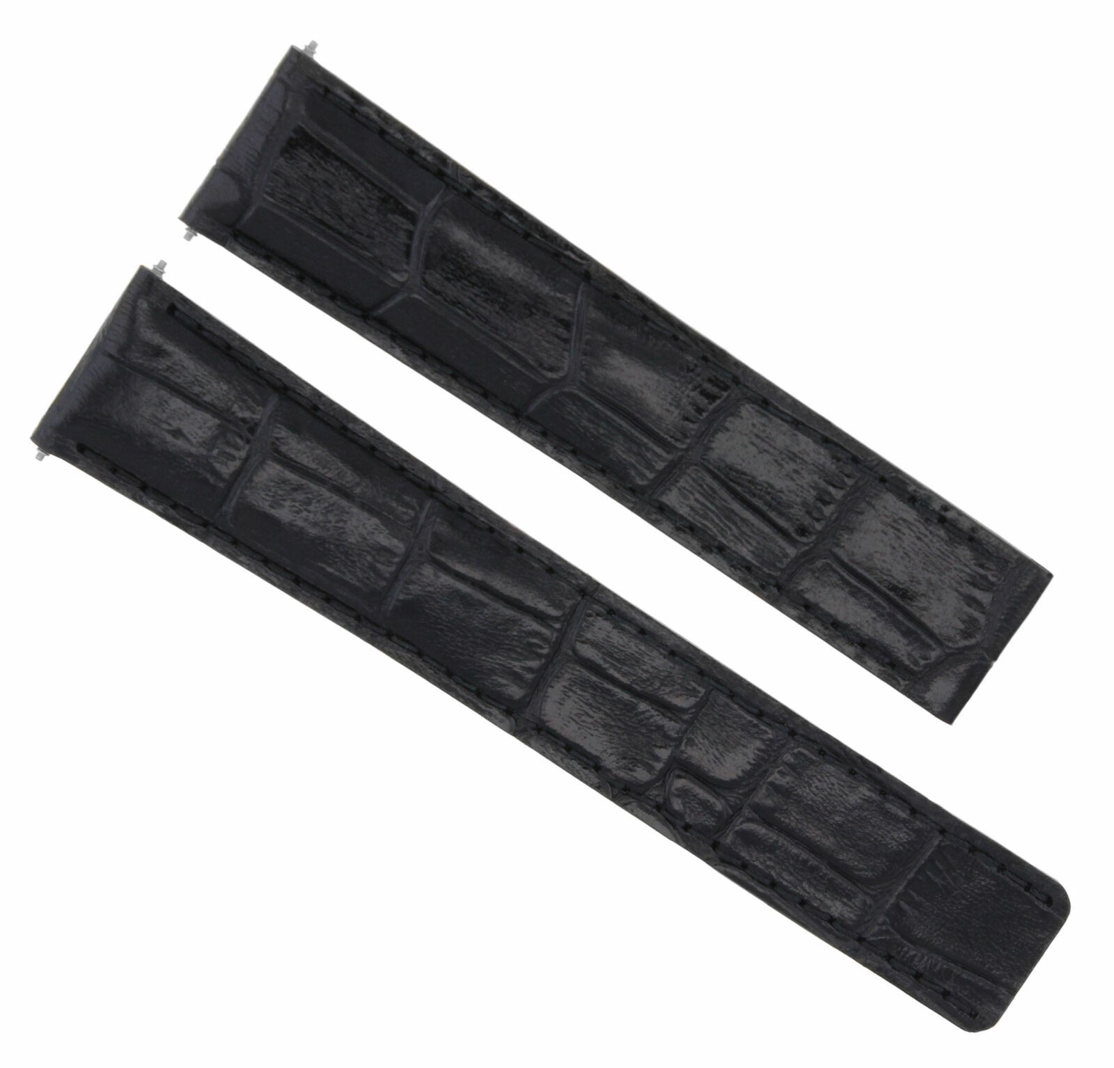 18MM LEATHER WATCH BAND STRAP FOR TAG HEUER F1 FORMULA DEPLOYMENT CLASP BLACK