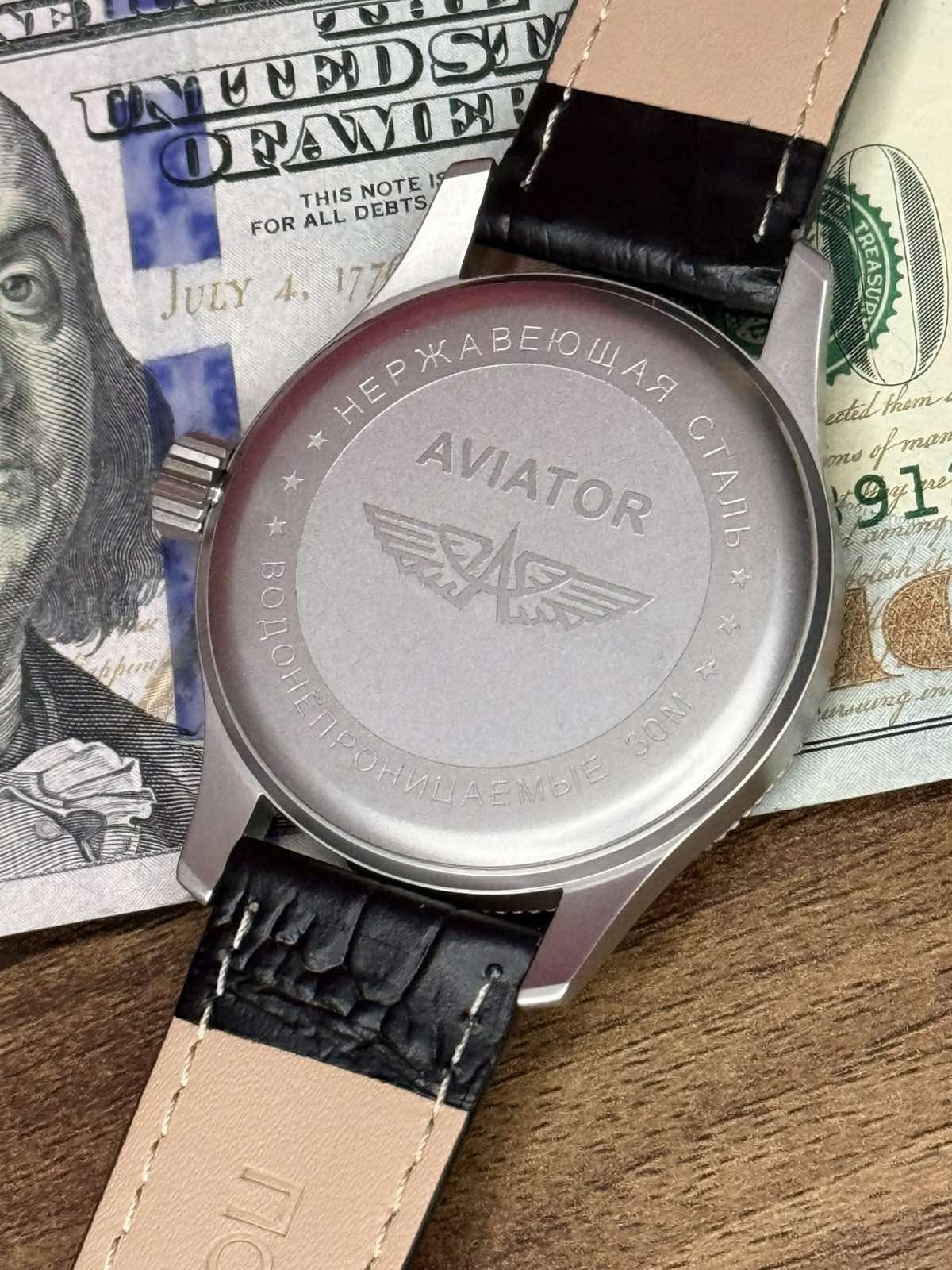Aviator Watch Mechanical Soviet USSR Pilot Military Calendar Day Raketa Vintage