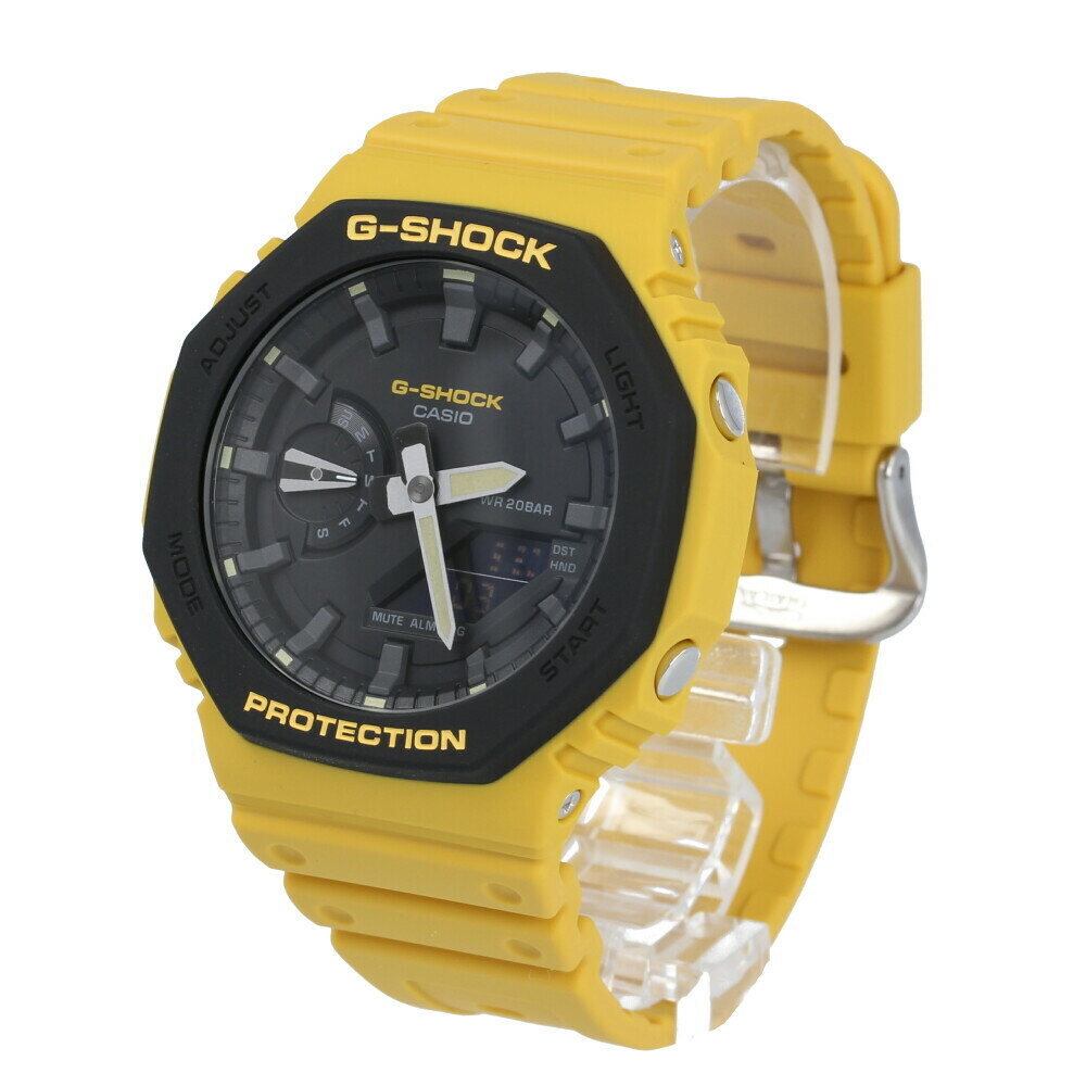 Casio G-Shock Analog-Digital Black Dial Yellow Resin Men’s Watch GA-2110SU-9ADR