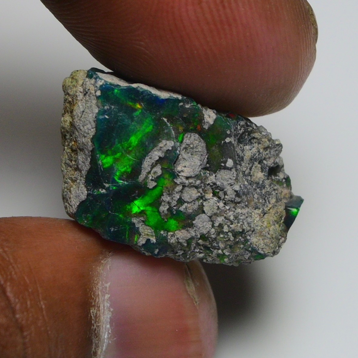 Jewelry Grade Black Opal Rough 20.50 Cts, Natural Ethiopian Raw, Neon Fire Opal