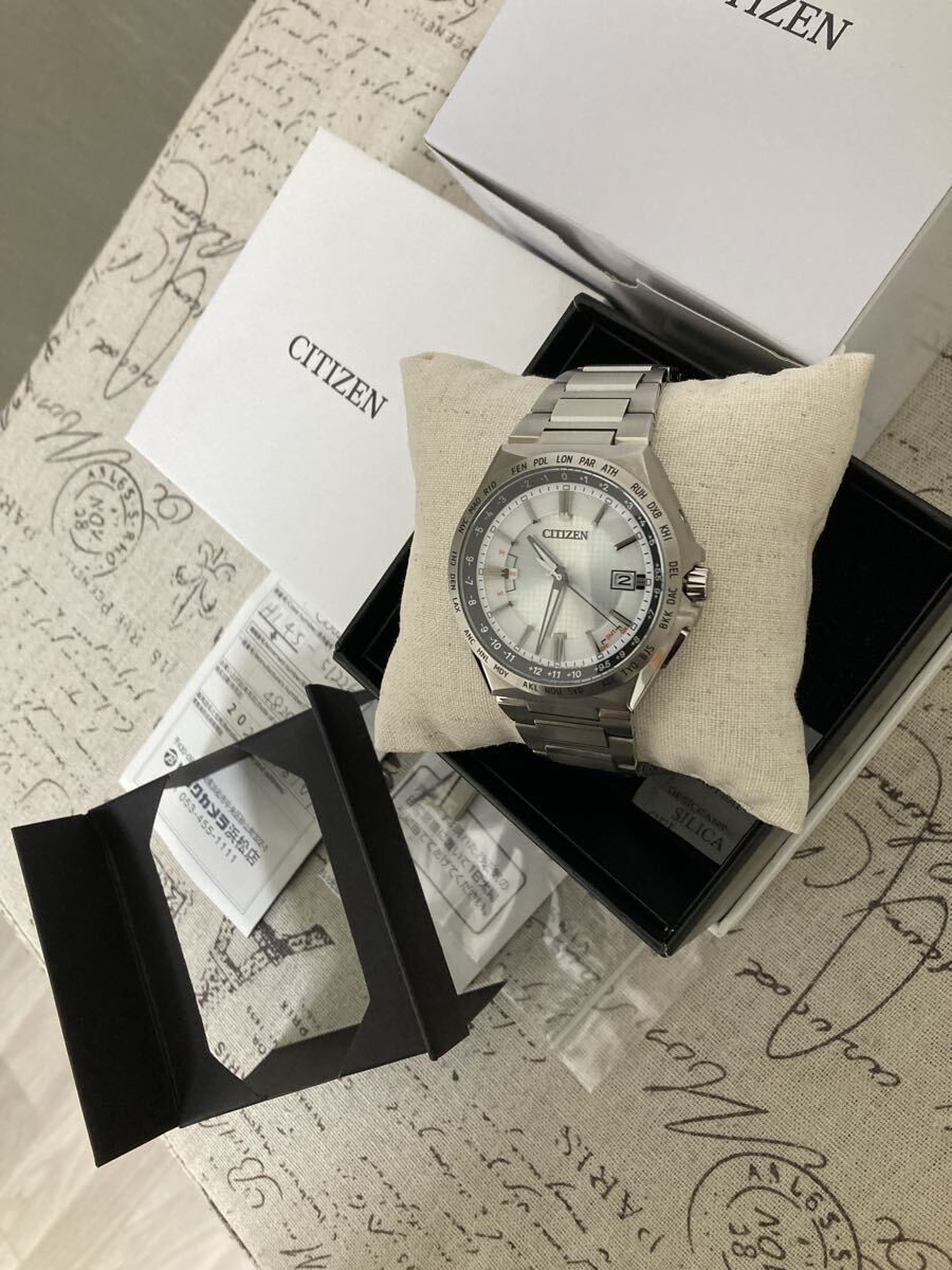 Citizen Men’s Attesa Actline Titanium Radio Solar Full Link CB0210 54A