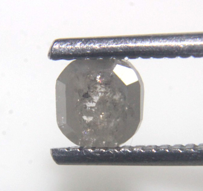 1.00cts Natural Gray White Cushion Shape Rose Cut Diamond 5.60×5.43×2.89 MM