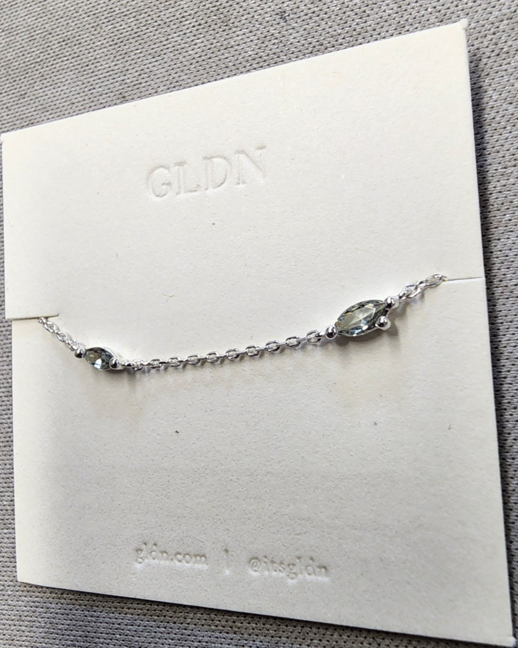 Gldn Leaflet Marquise Lab Created Green Spinel Necklace 15″+2″ Sterling Silver