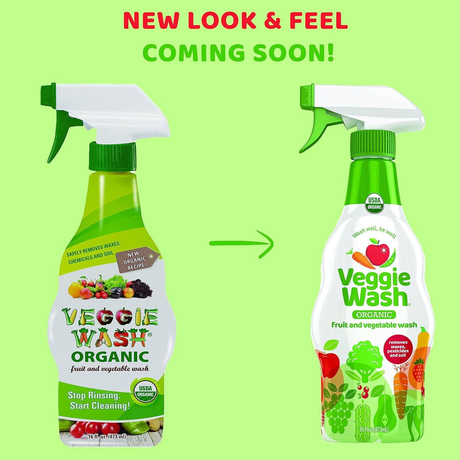 Veggie Wash Organic Fruit and Vegetable Wash, Certified 16 Fl Oz (Pack of 3)