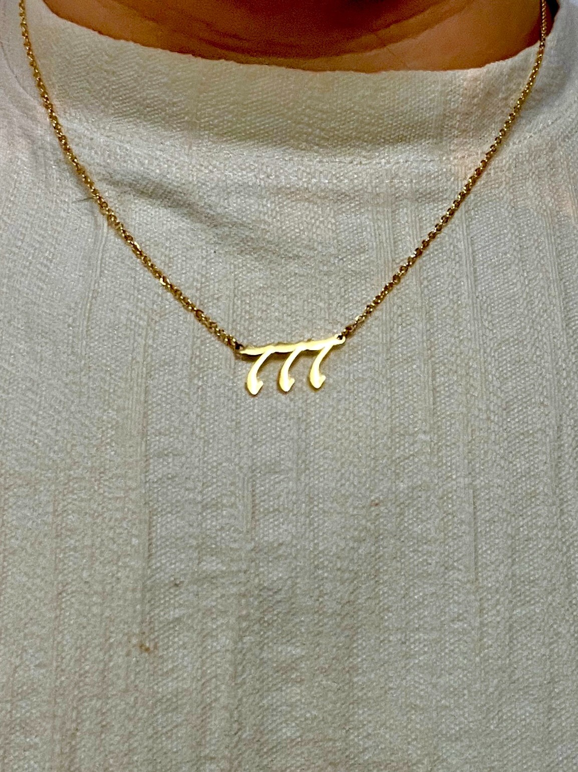 777 Angel Number Necklace Stainless Steel Good Luck Amulet Men Woman Gift Ideas