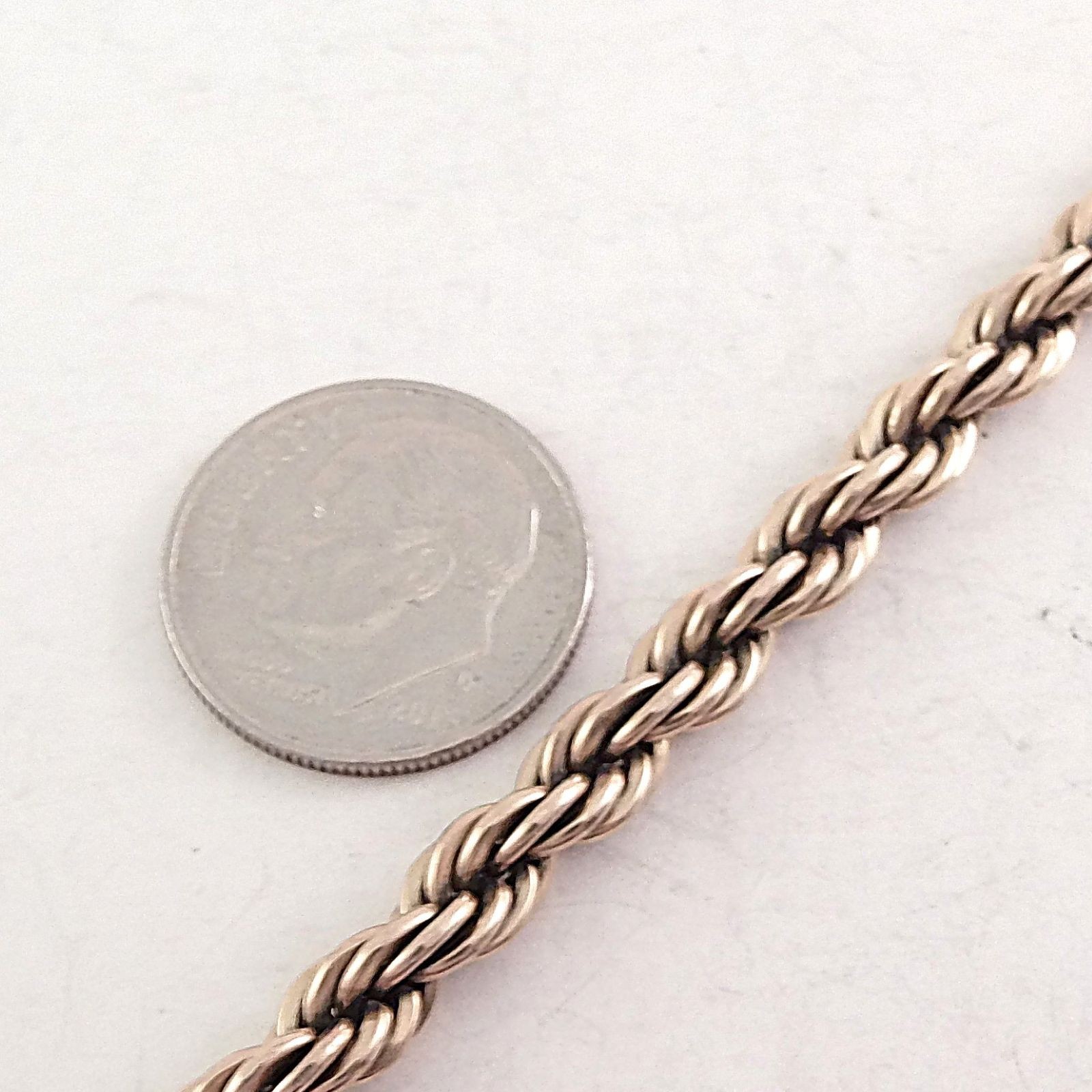 Vintage 12K Gold Filled Bracelet 7″ Rope Chain 11.2 grams 4.8mm GF