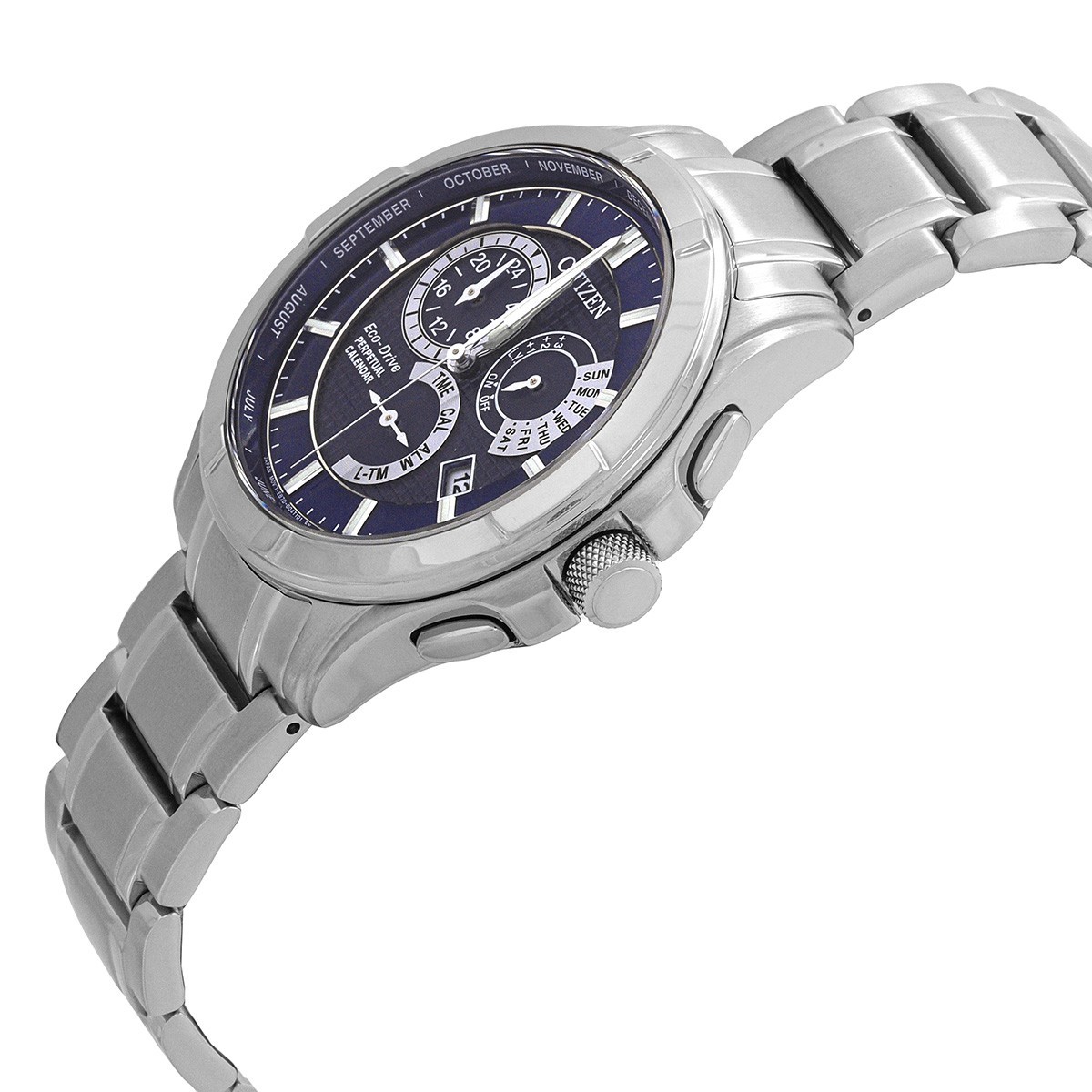 Citizen Men’s Eco-Drive Perpetual GMT Blue Dial Watch – BL8160-58L NEW