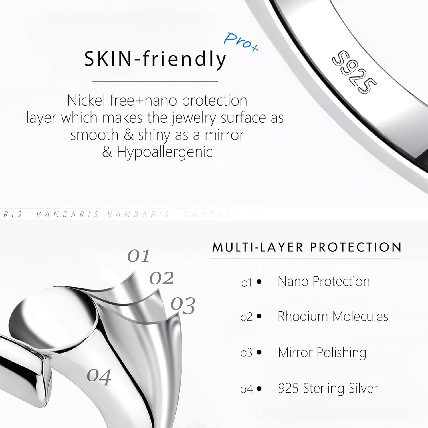 925 Sterling Silver Necklace Extender Set for Versatile Jewelry – 2, 3, 4 Inches