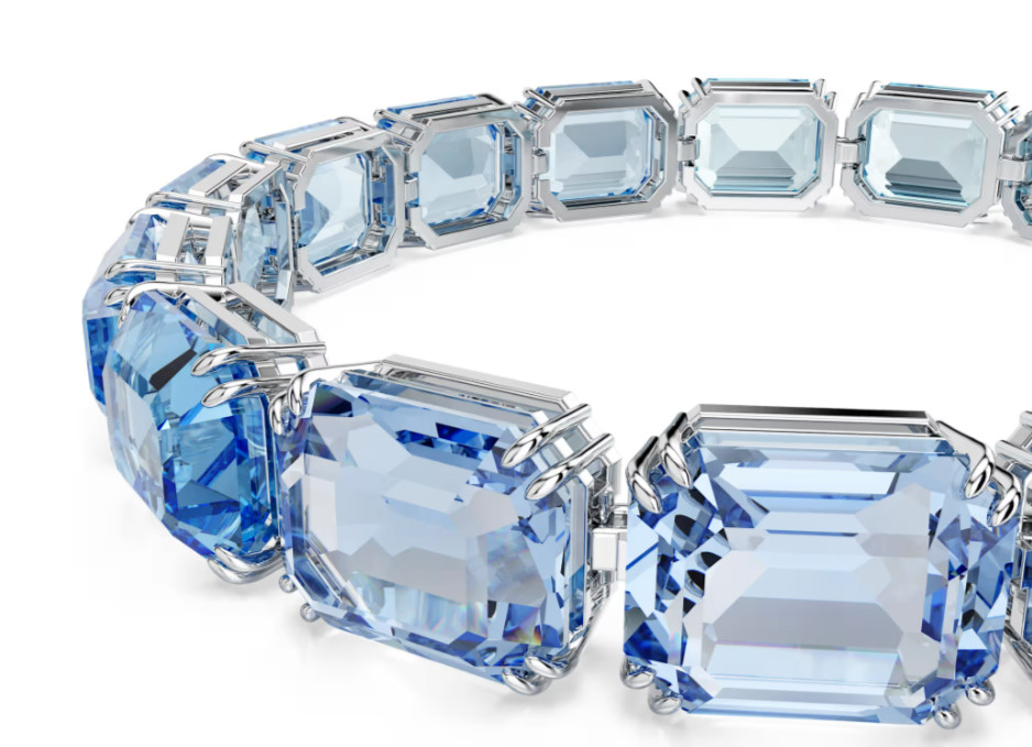 Swarovski Millenia bracelet, Color gradient, Blue, Rhodium plated 5694135