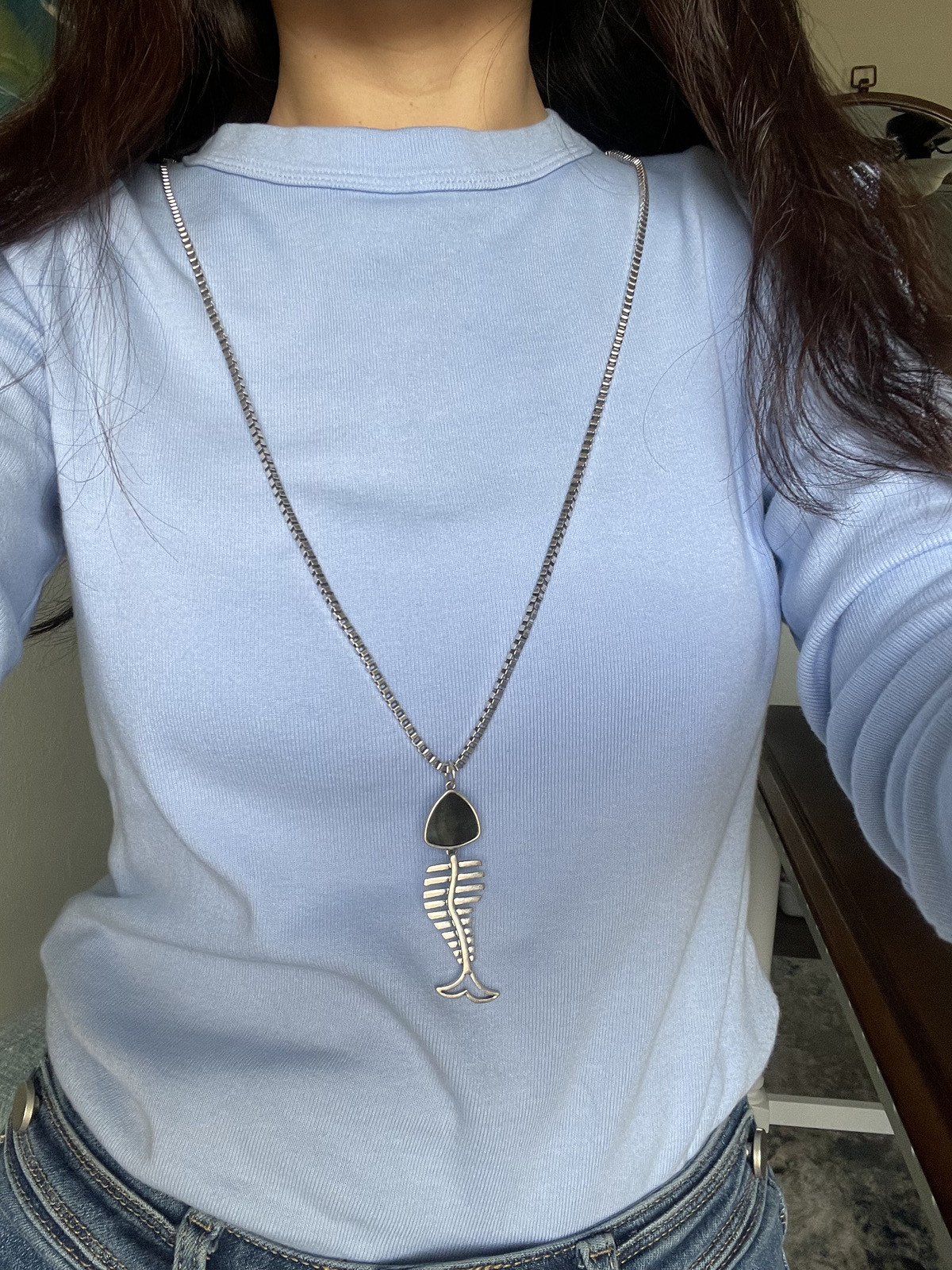 Brand New Free People multi-use necklace silver