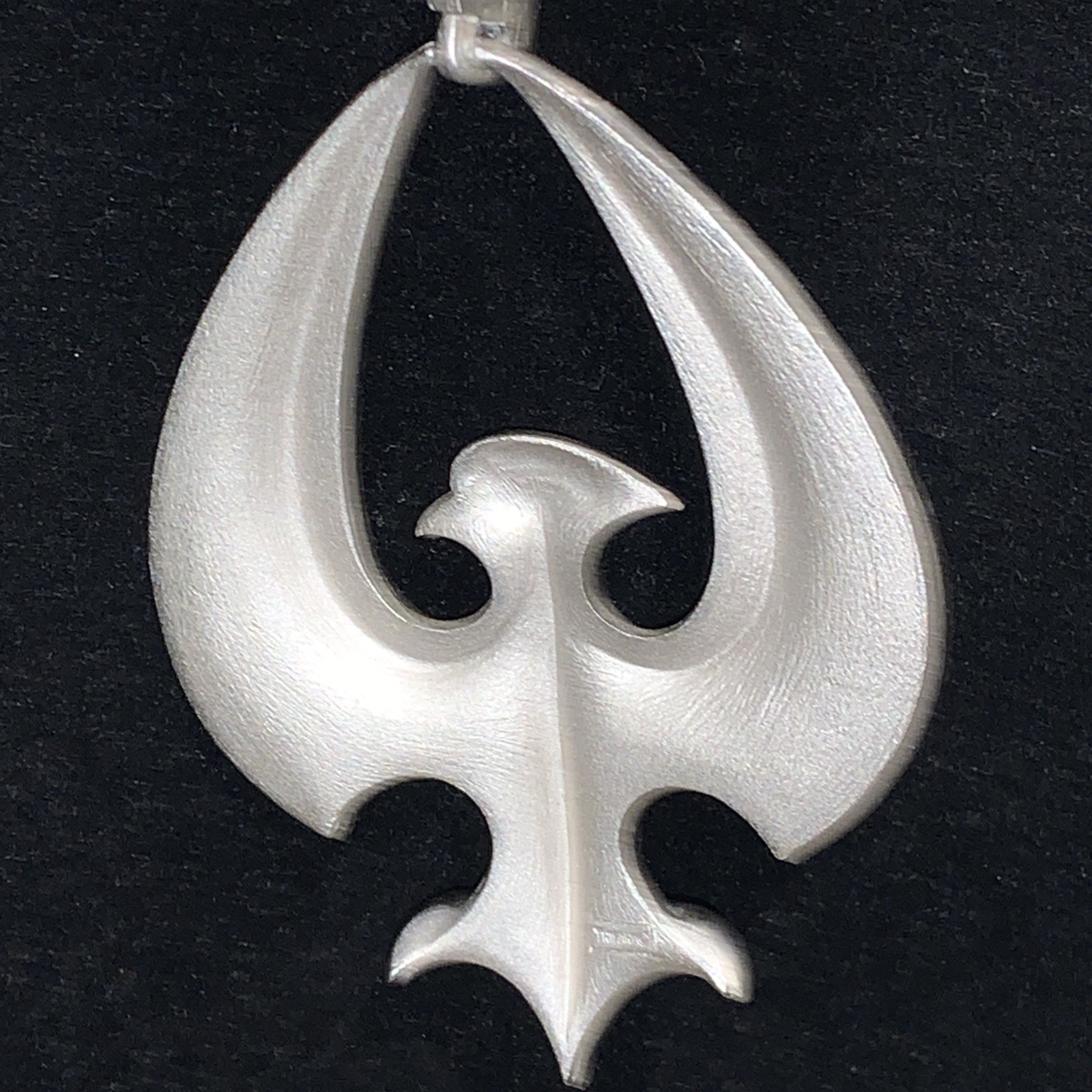 Vintage Crown Trifari Rare 1970s Chunky Eagle Bird Pendant Necklace