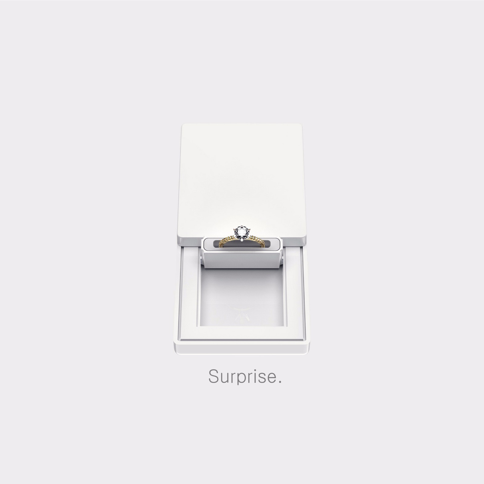 MONOLIX Ring Box Flat Pocket sized for Surprise Proposal Unique Compact (MAXI)