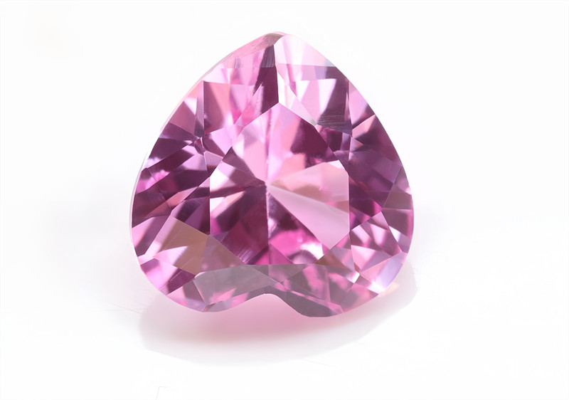High hardness HEART PINK SAPPHIRE LAB-CREATED AAAAA+ LOOSE GEMSTONE 1pcs