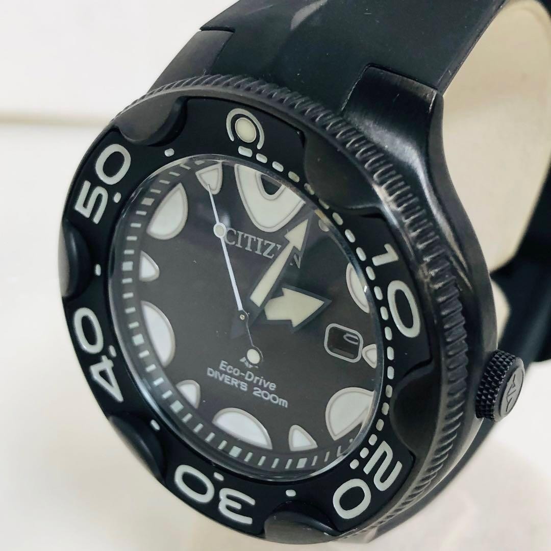 CITIZEN Promaster BN0235-01E Black Dial Eco-Drive Men’s Watch Used Working #30
