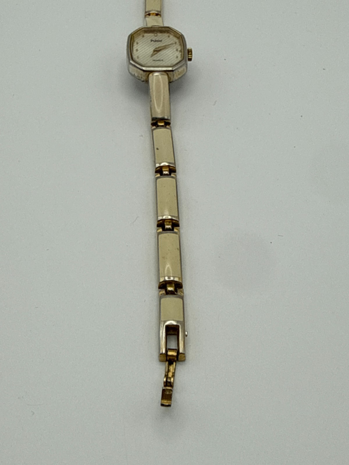 Vintage Pulsar Two-Tone Octagonal Ladies Watch Quartz Untested
