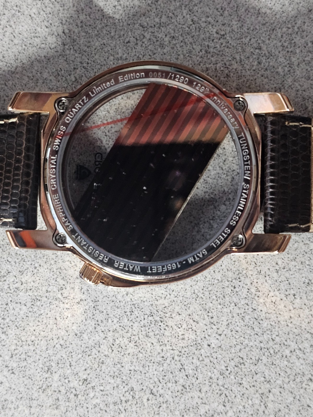 Croton Limited Edition 0051/1290 Tungsten Swiss Quartz Sapphire Crystal 5ATM Ann
