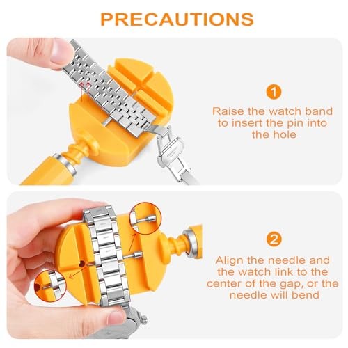 12 Pieces Watch Link Removal Kit，Professional Watch Band Replacement Tool，1